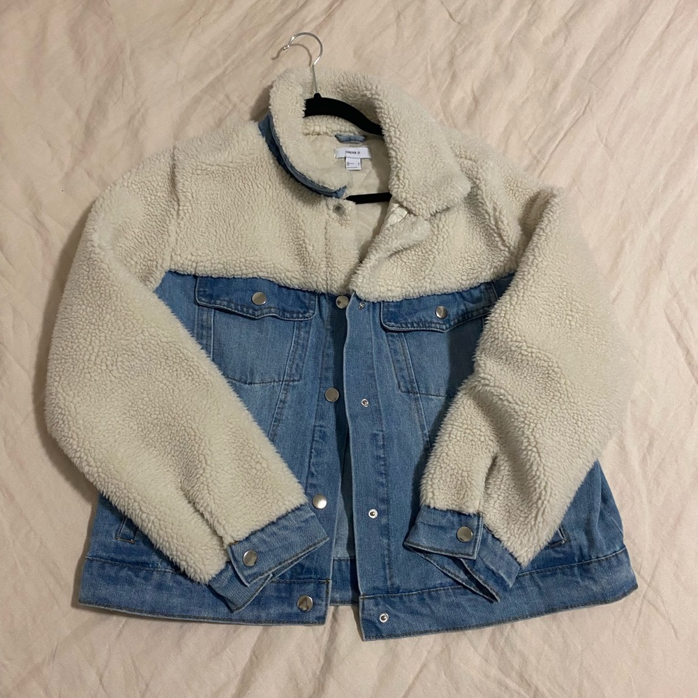 NWOT Sherpa & Denim Jacket